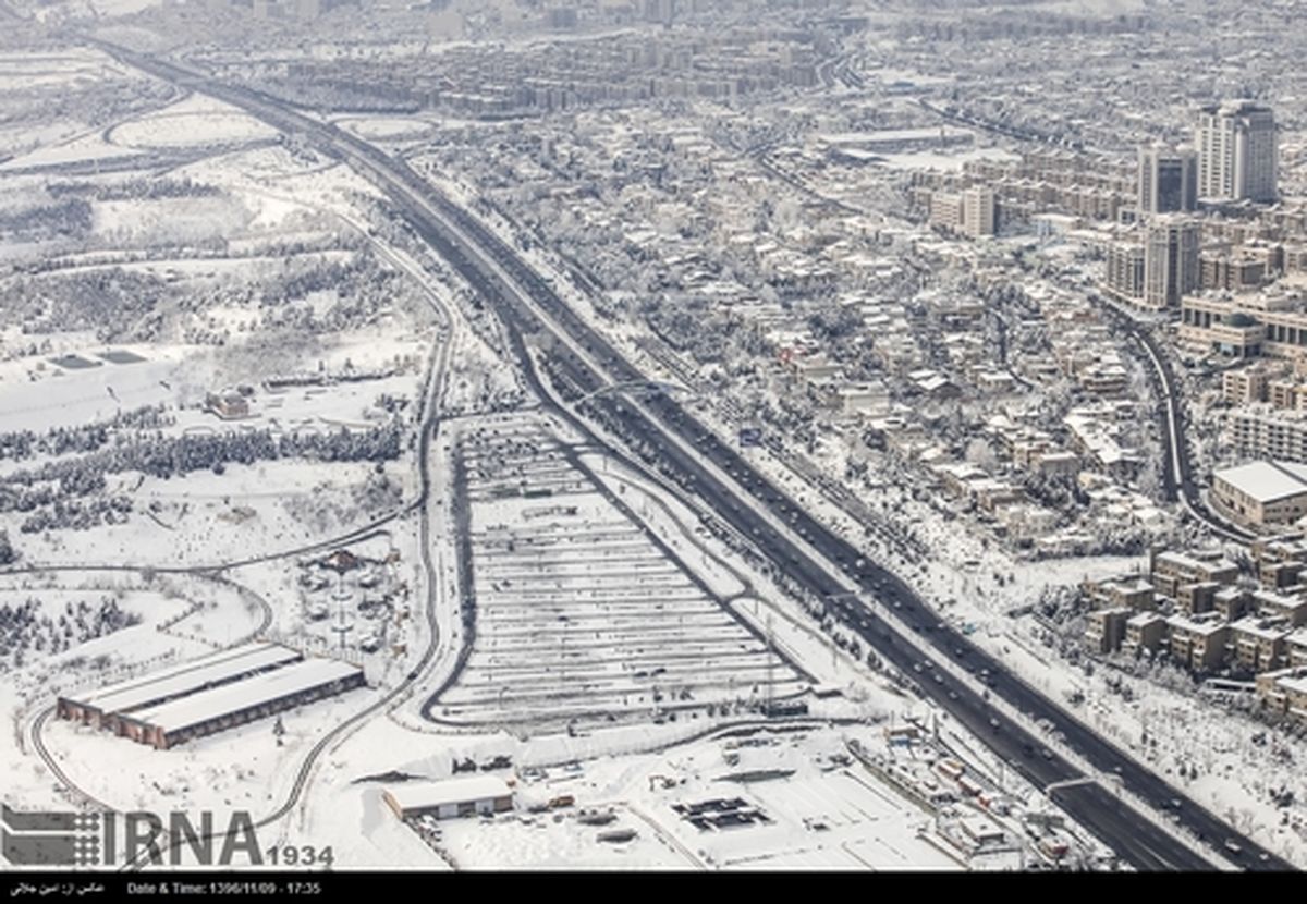 عکس های هوایی از تهران برفی!