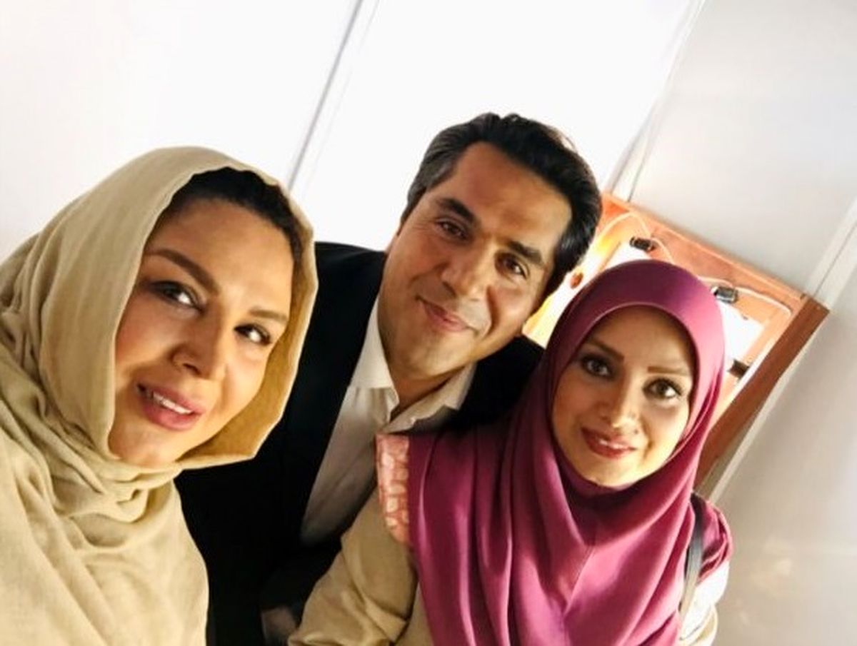 سلفی شهره سلطانی در کنار صبا راد و همسرش + عکس