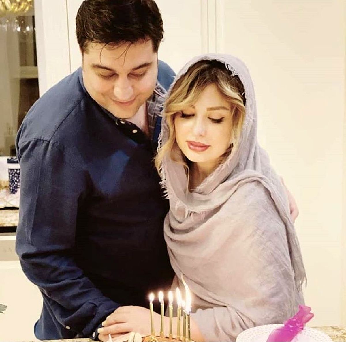 نیوشا ضیغمی و همسرش + عکس