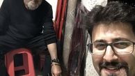 جوج‌خوری بازیگر پایتخت در پشت صحنه + عکس