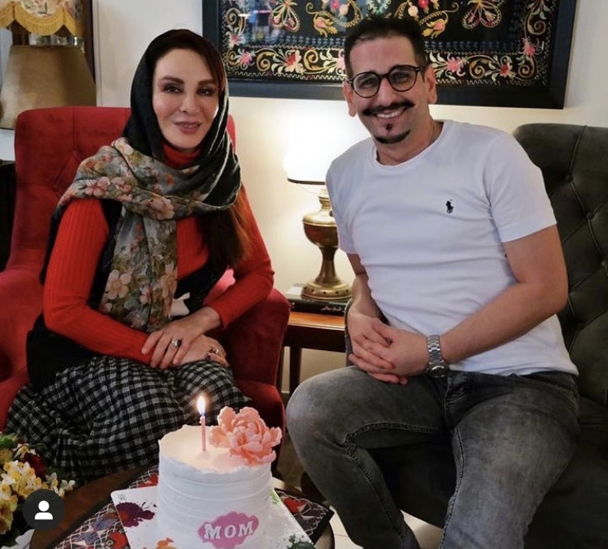 افسانه بایگان و پسرش در یک تولد خانوادگی + عکس