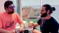کافه گردی محمد علیزاده و دوستش + عکس