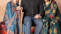 علی زندوکیلی در کنار مادر و‌مادر بزرگش + عکط