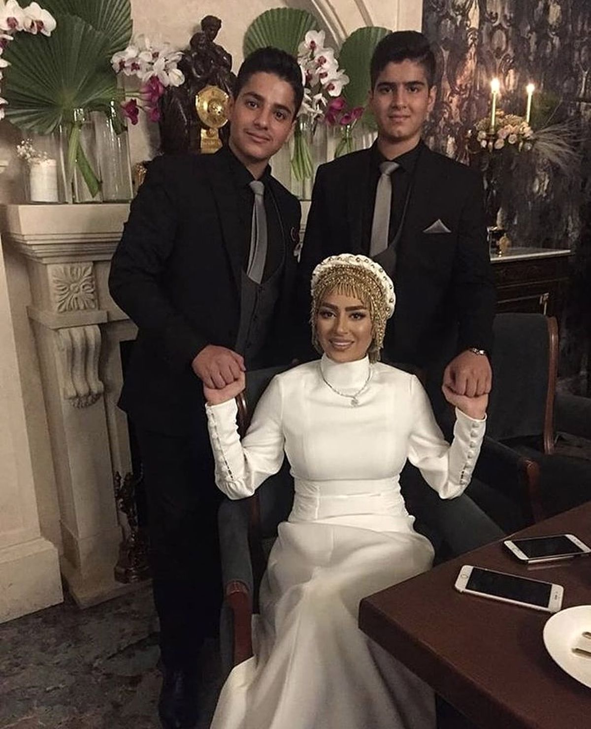 سمانه پاکدل و خواهرزاده هایش در عروسی + عکس