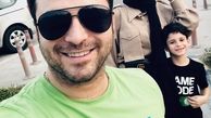 بابک جهانبخش و همسر و پسرش در حال تبخیر شدن!+عکس