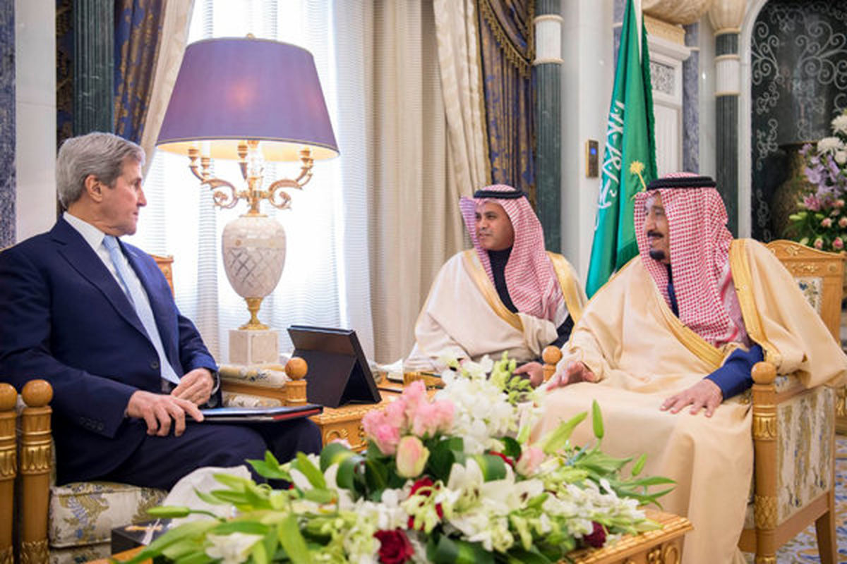 دیدار جان کری با ملک سلمان