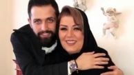 بوسه محسن افشانی بر صورت مادر زنش/ عکس