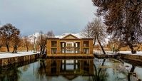 برف زمستانی در چشمه‌علی دامغان