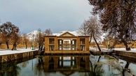 برف زمستانی در چشمه‌علی دامغان