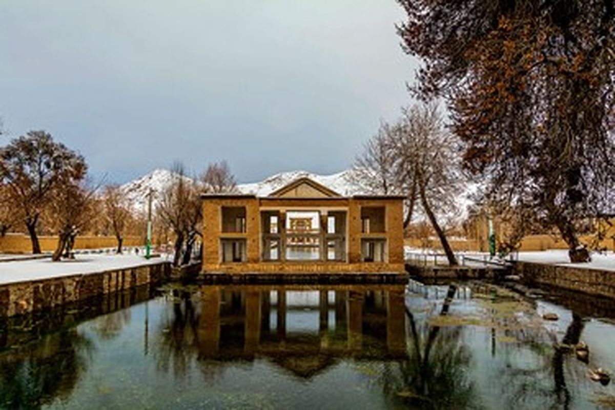 برف زمستانی در چشمه‌علی دامغان