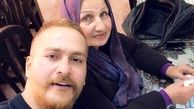 میلاد کی مرام با موهای رنگ شده در کنار مادرش+عکس