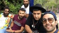 حسین مهری و دوستانش در پارک + عکس