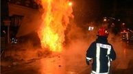 نجات ۴۰ نفر از آتش‌سوزی خودرو در ساختمانی در شرق تهران