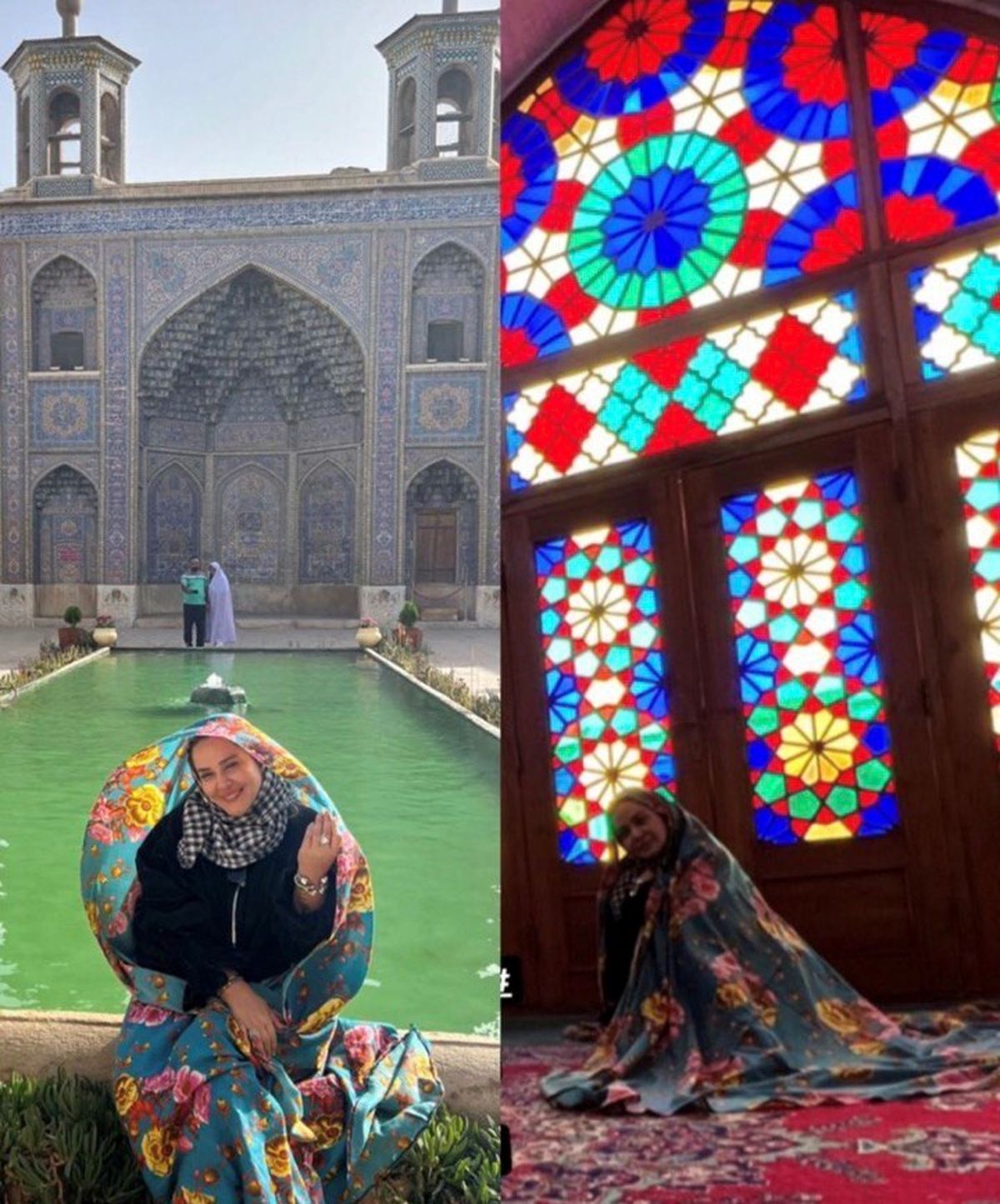 بهاره رهنما در مسجد نصیرالملک شیراز