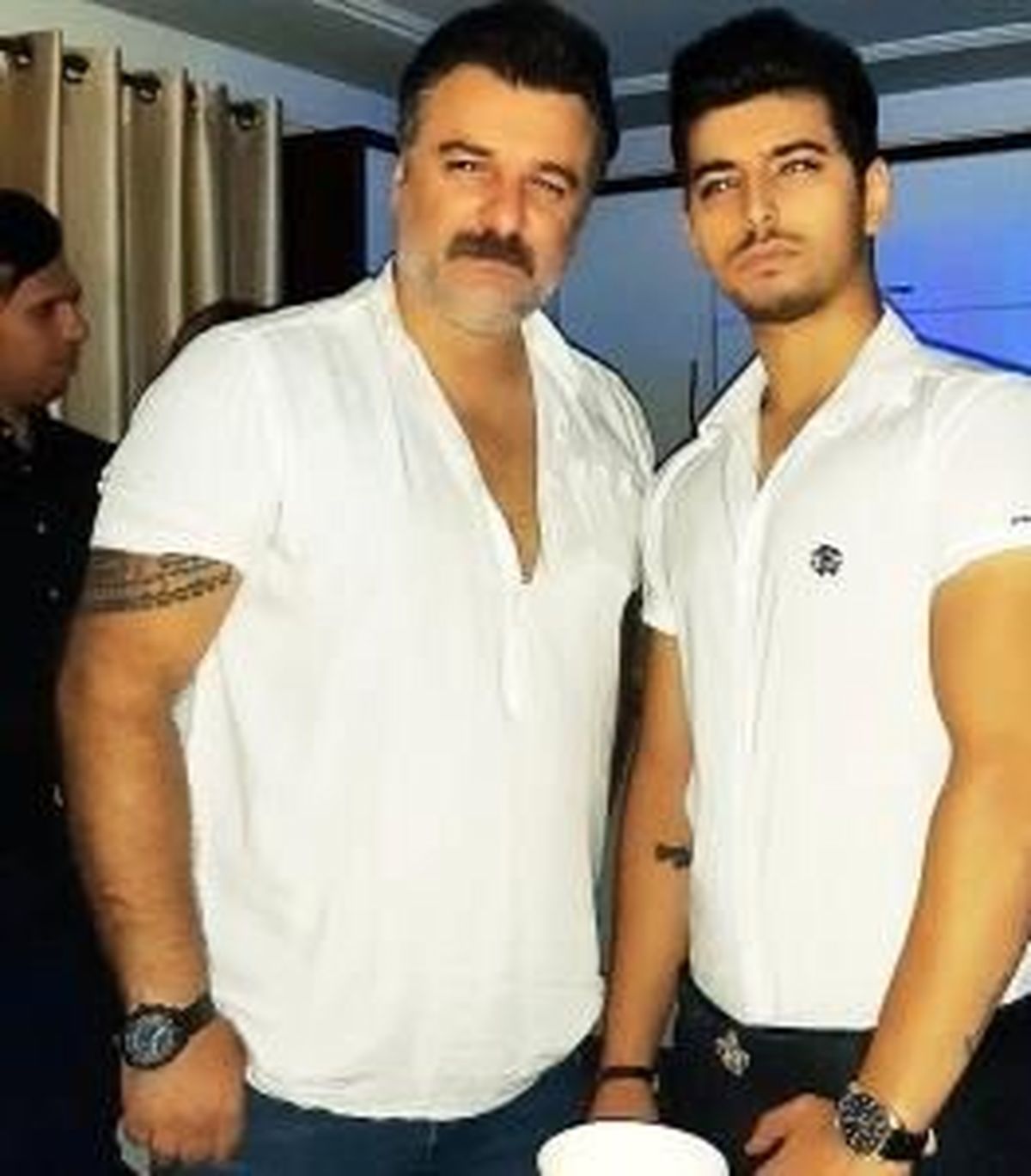 مجید سعیدی با پسر بدنسازش + عکس