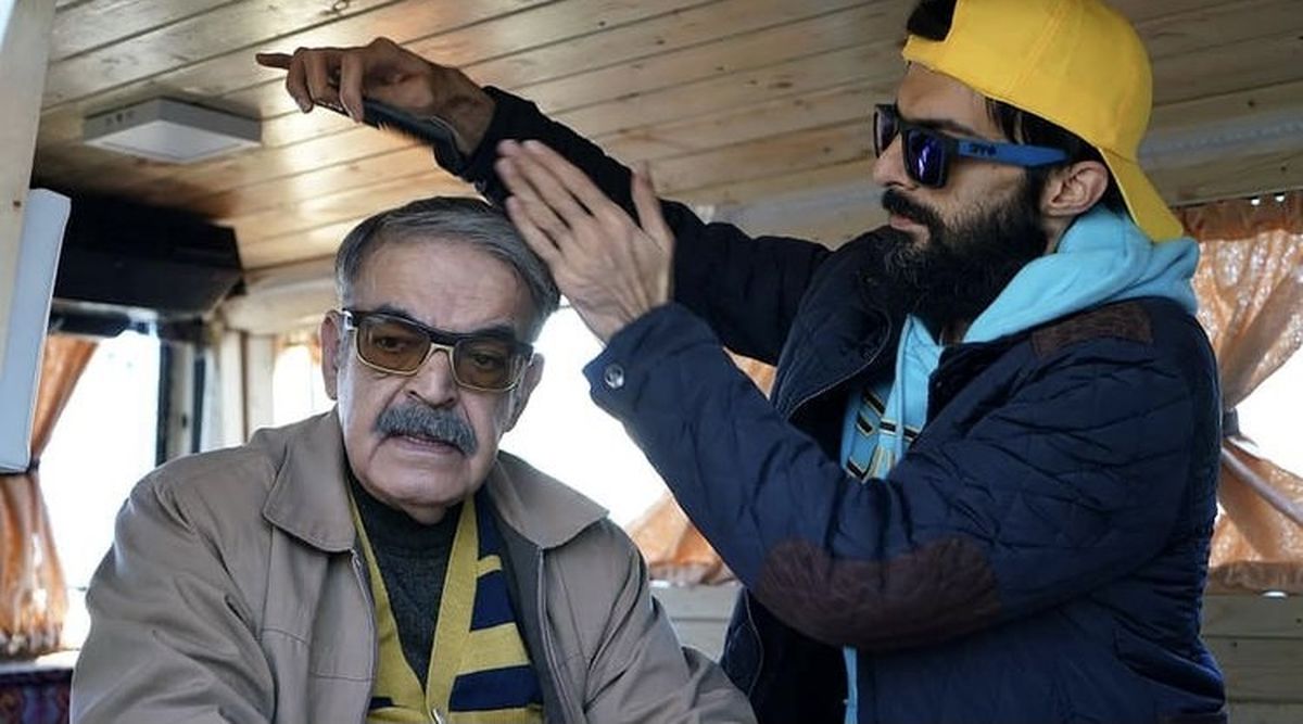 حمید لولایی در حال گریم کار جدیدش + عکس