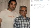 امیرحسین رستمی کنار پدرش سال‌ها پیش