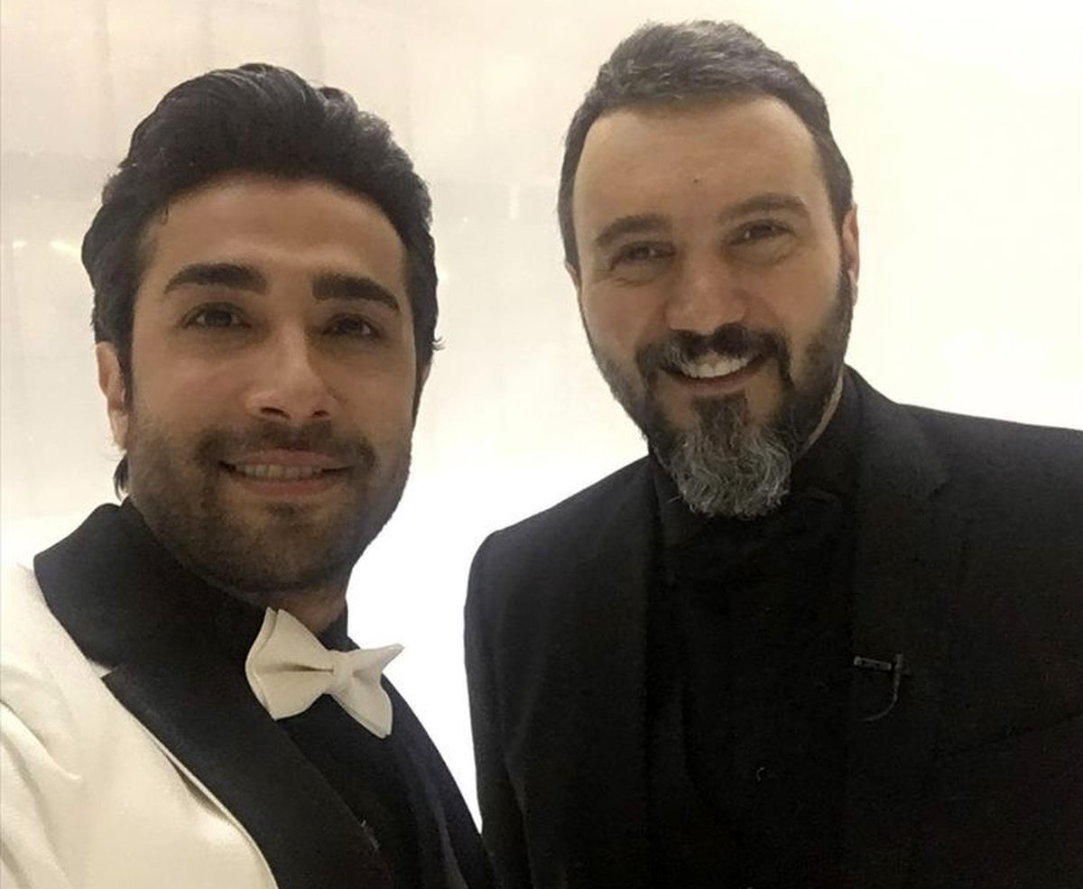 حسین مهری و کامبیز دیرباز با تیپ رسمی + عکس