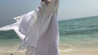 حس فرشتگی سحر ولدبیگی لب دریا+عکس