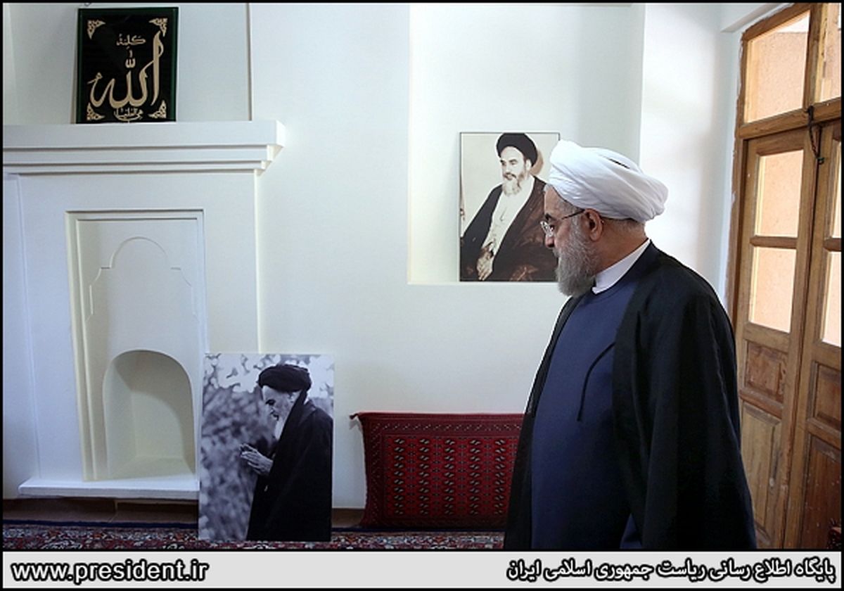 حضور روحانی در بیت امام خمینی (ره) + تصاویر