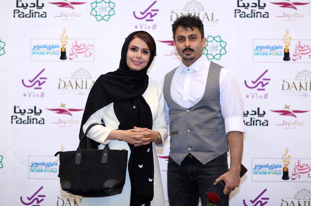 خانم مجری و همسرش در جشن حافظ+عکس