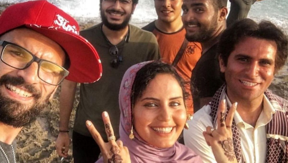 الناز شاکردوست و هوتن شکیبا در پشت صحنه «شبی که ماه کامل شد»