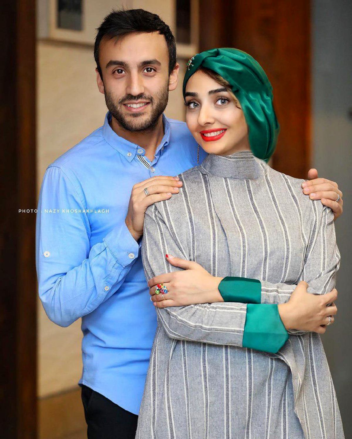پسر و عروس «فاطمه گودرزی» در کنار هم