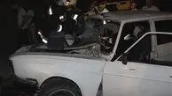 برخورد شدید پیکان و کامیون در جاده دماوند + تصاویر