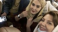 زهره حمیدی و همکارانش در هواپیما + عکس