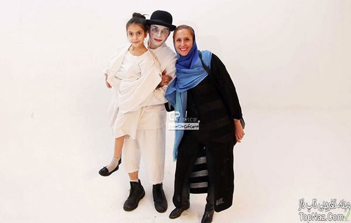 گریم عجیب پیمان معادی در کنار دختر و همسرش+عکس