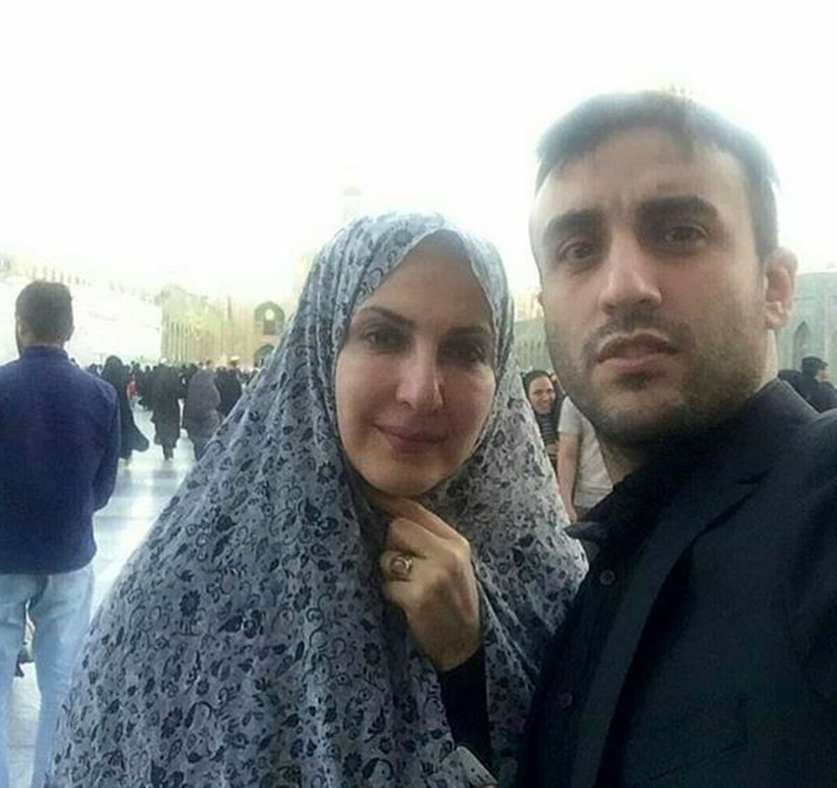 فاطمه گودرزی با پسرش در زیارت + عکس
