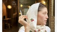 فرشته حسینی در حال سیگار کشیدن + عکس