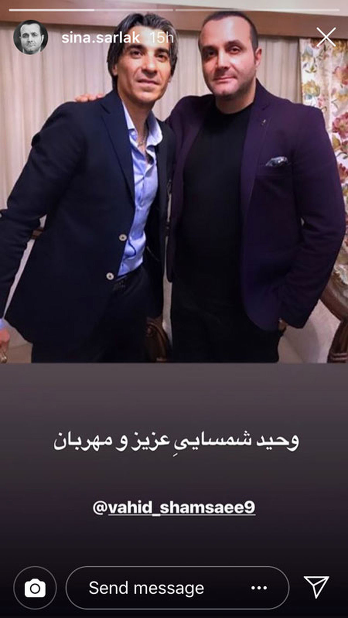 عکس سینا سرلک در کنار آقای گل فوتسال