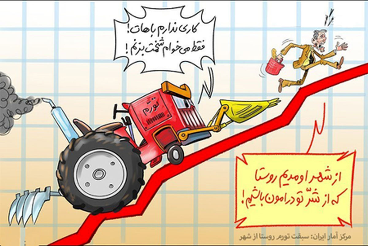 کاریکاتور سبقت تورم روستا از شهر!