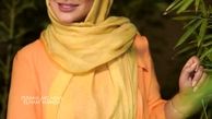 تیپ نارنجی شاد الهام حمیدی+عکس