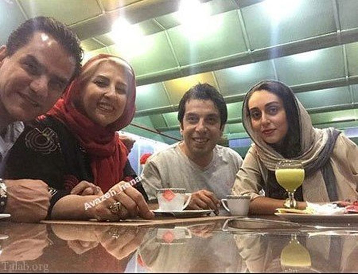 کافه گردی بازیگر بچه مهندس و همسرش با مرجانه گلچین+عکس
