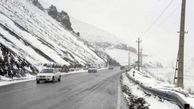 برف و باران در جاده‌های ۹ استان