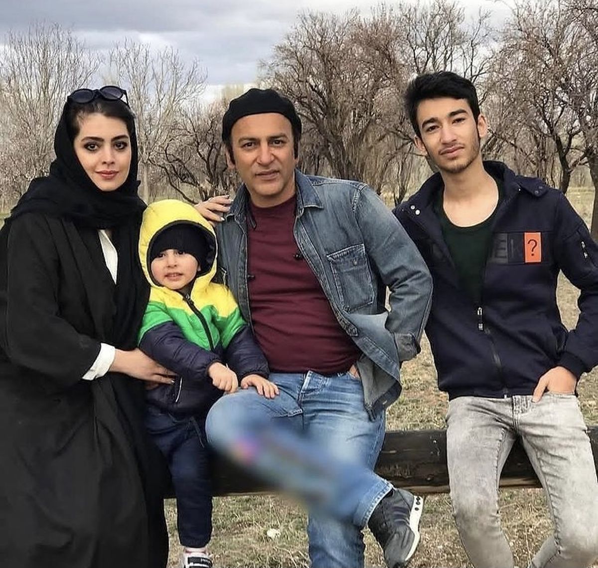 حمیدرضا آدرنگ و خانواده اش + عکس