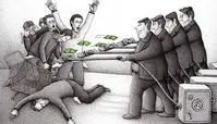 کاریکاتور سواستفاده مفسدان اقتصادی ازآشفتگی بازار!