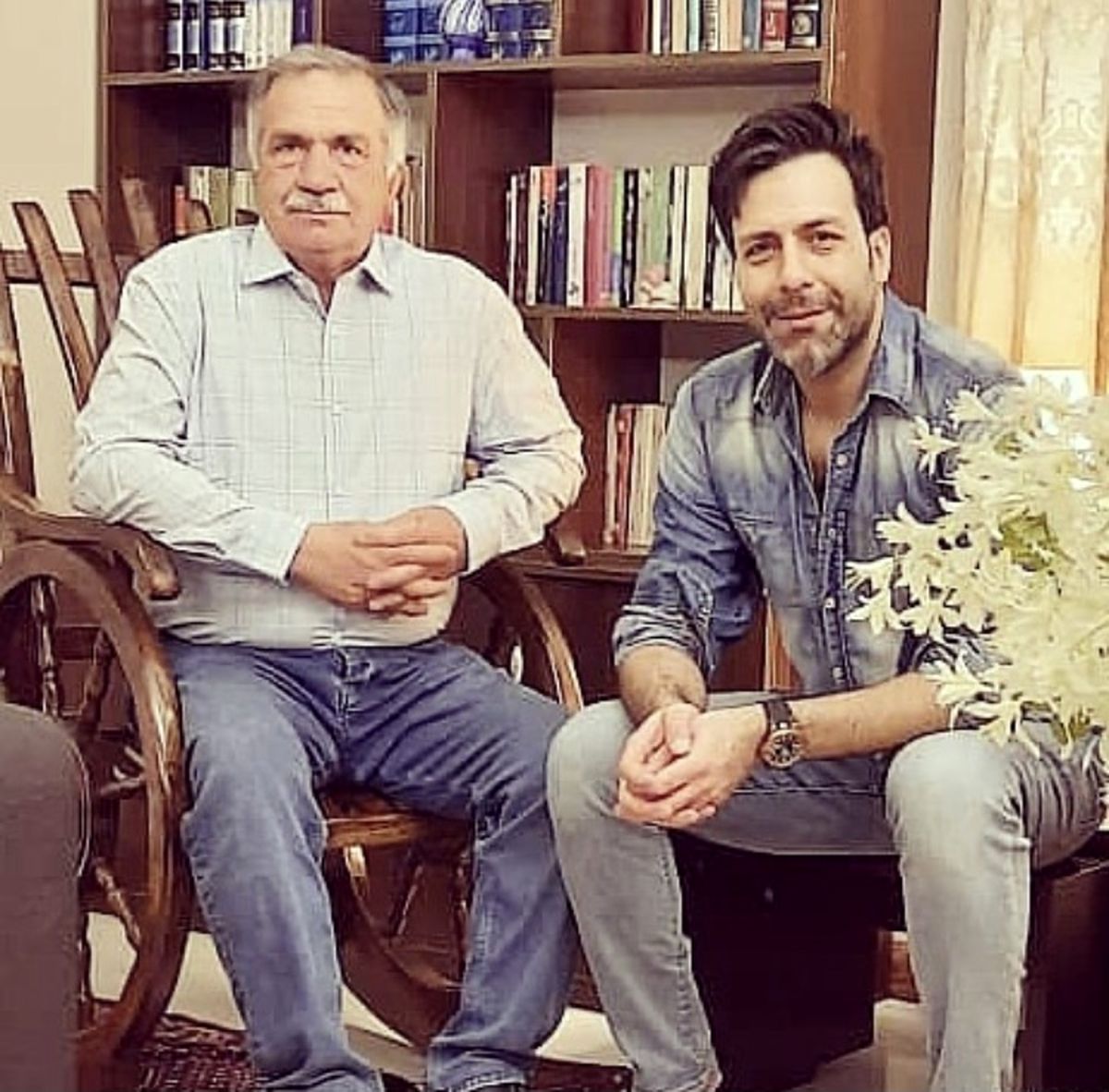 مجید واشقانی و پدرش + عکس