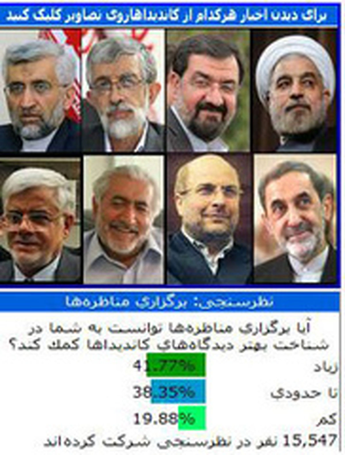 نمره صداوسیما در گام سوم مناظرات
