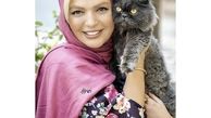گربه سیاه خانم بازیگر + عکس