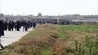 تظاهرات در رقه پس از آزادی از دست داعش و زخمی شدن 4 تن