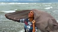 غزل عبدی لب دریا+عکس