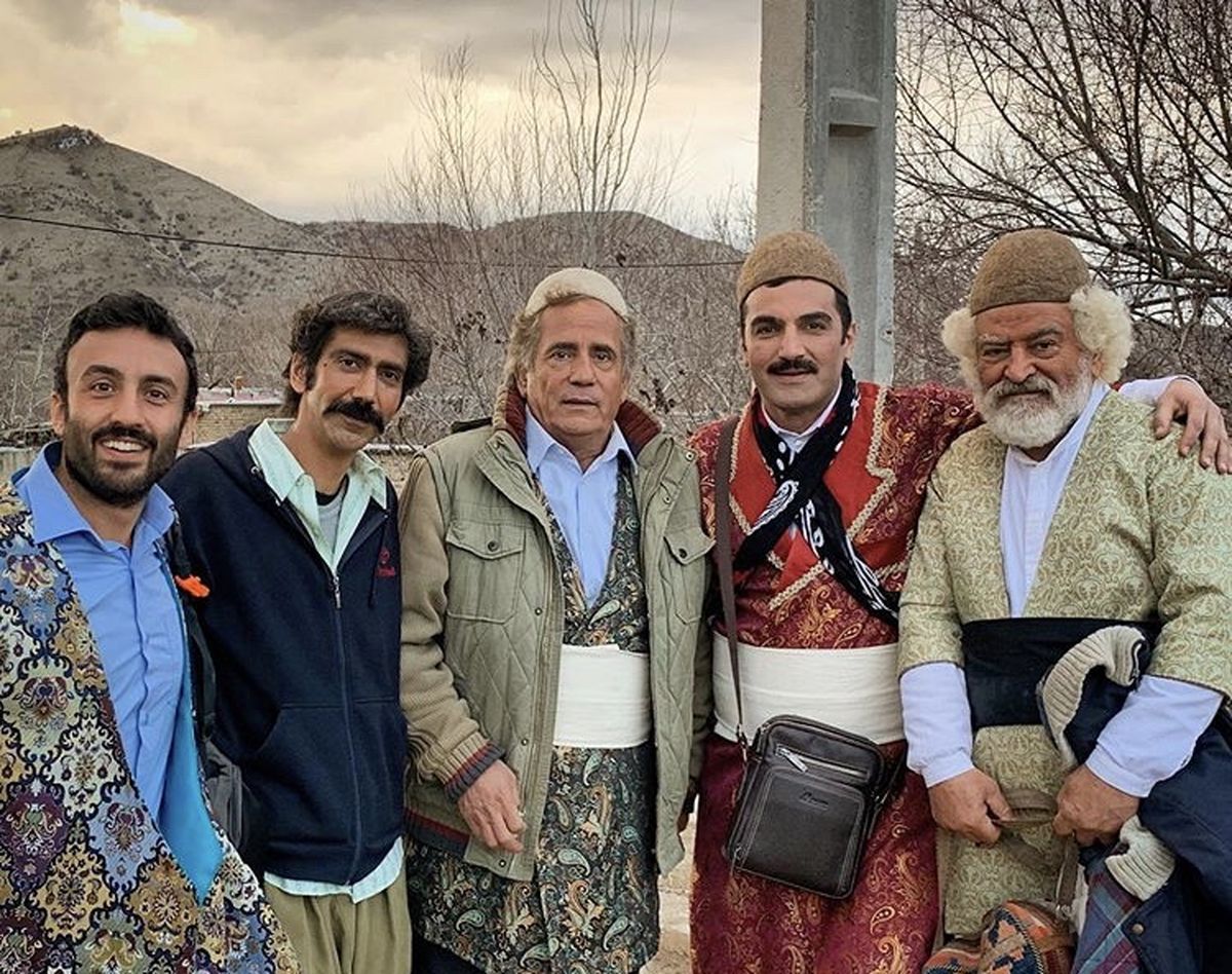 جمعی از آقایون بازیگر با لباس کردی + عکس