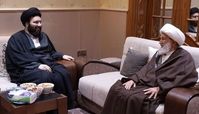 دیدار نوه امام خمینی(ره) با شیخ عیسی قاسم در عراق