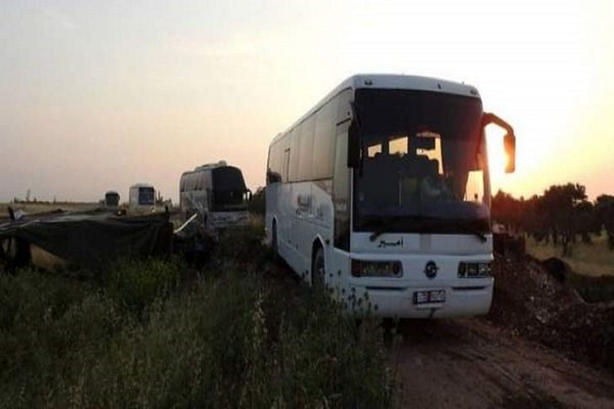 به گروگان گرفته شدن 21 دستگاه اتوبوس حامل ساکنان فوعه و کفریا توسط تروریست‌های مسلح