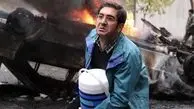 ماشین آتش گرفته آقای بازیگر + عکس