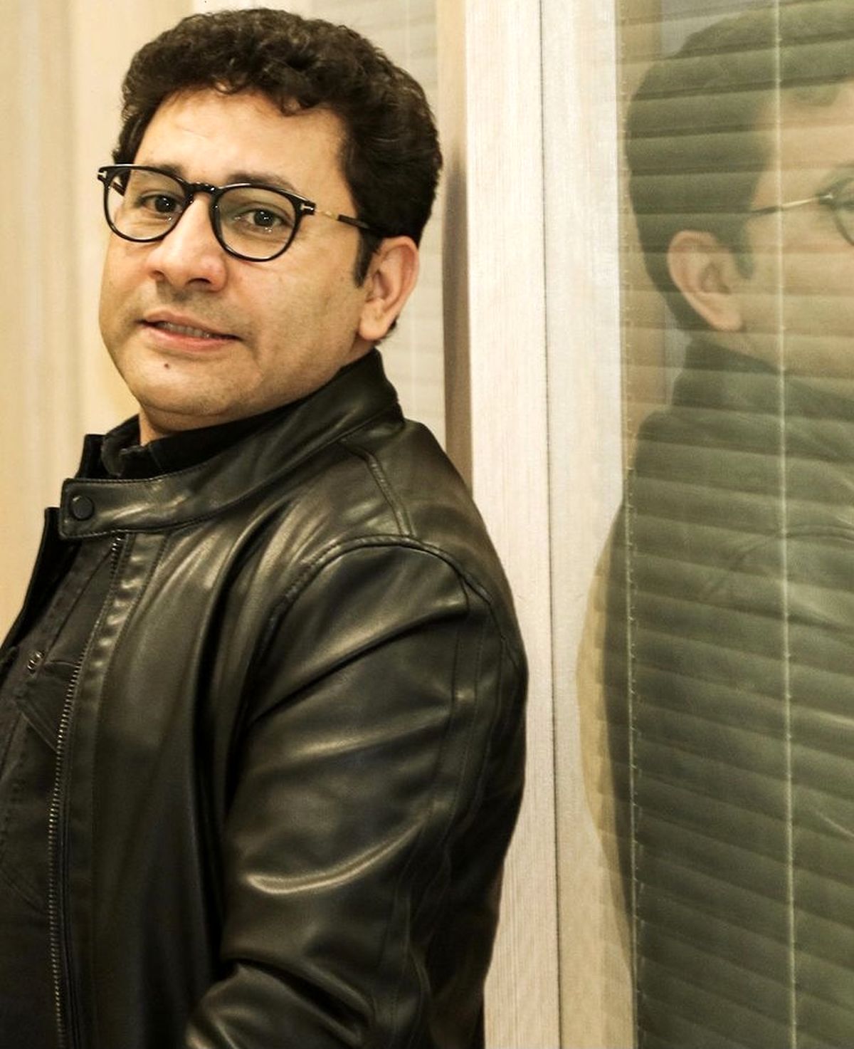 تیپ چرمی سروش جمشیدی + عکس