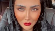 سلفی مریم معصومی در ماشینش با آرایش غلیظ + عکس